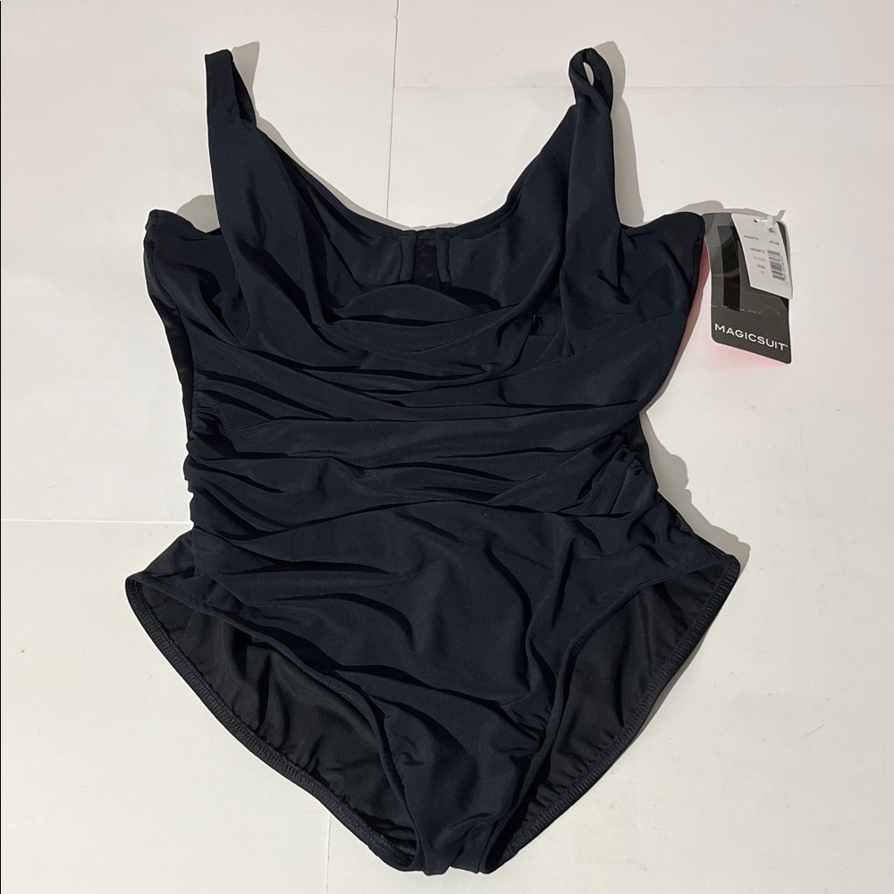 Magicsuit Solids Suzette One-Piece Black sz 12 Swim Swimwear Bathing Suit Summer